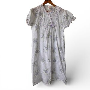 VTG Deadstock Floral Nightgown Amy Sue JCPenney Cottagecore Lace Sleep Dress
